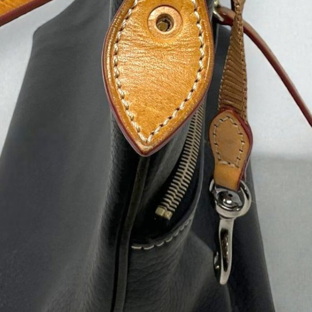 Dooney & Bourke Dillen Black Pebbled Leather Satchel Top Handle Shoulder Bag - Picture 12 of 16